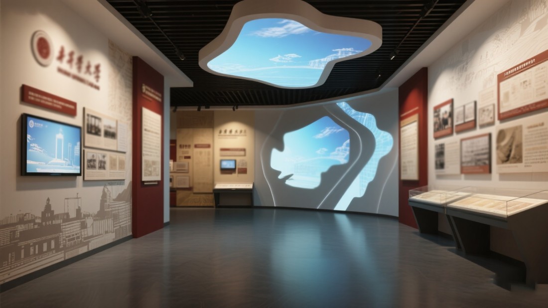 校史館展板,學校展廳